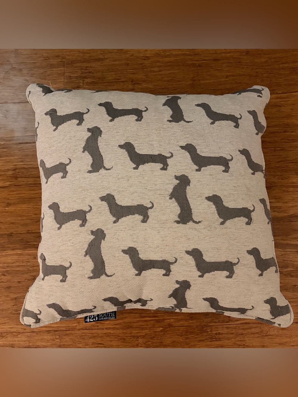 Dachshund Throw Accent Pillow 425 South Los Angeles Weiner Dog Decor
